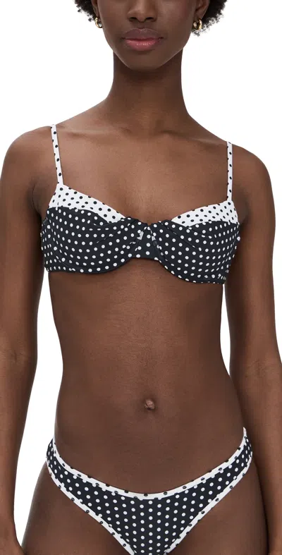 Frankies Bikinis Savannah Top Classic Polka Dot Print