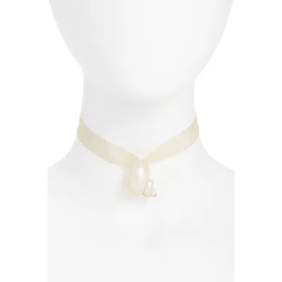 Frasier Sterling Galapagos Shell Pendant Choker Necklace