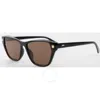 FRENCH CONNECTION FRENCH CONNECTION FC 23 56 EMB BLK BROWN CAT EYE LADIES SUNGLASSES 10266450.COM BLKBRN