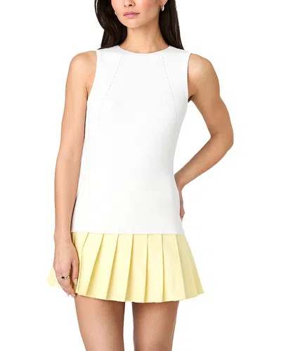 French Connection Mozza Rib Tank Top In White