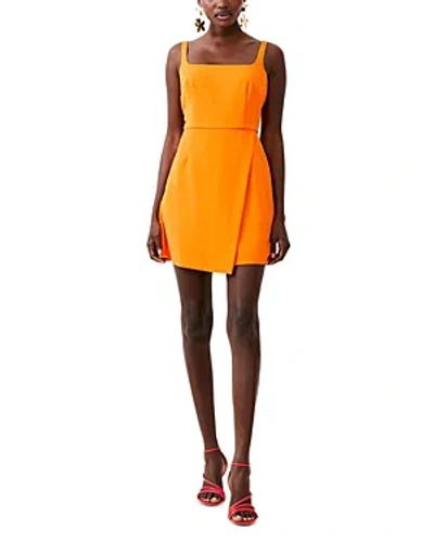 French Connection Whisper Sleeveless Mini Dress In Orange