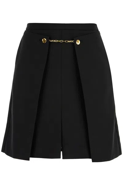 Ganni Black Light Twill Suiting Miniskirt