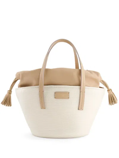 Giambattista Valli Logo-patch Beach Bag In White