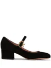 GIANVITO ROSSI GIANVITO ROSSI MARY RIBBON SUEDE PUMP SHOES