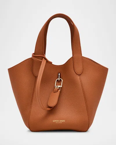 Giorgio Armani Gem Small Pebble Leather Tote Bag