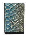 Giuseppe Zanotti Albert Logo-plaque Cardholder In Blue