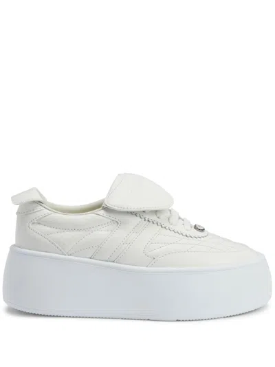 Giuseppe Zanotti Gz League Maxi Flatform Sneakers In White