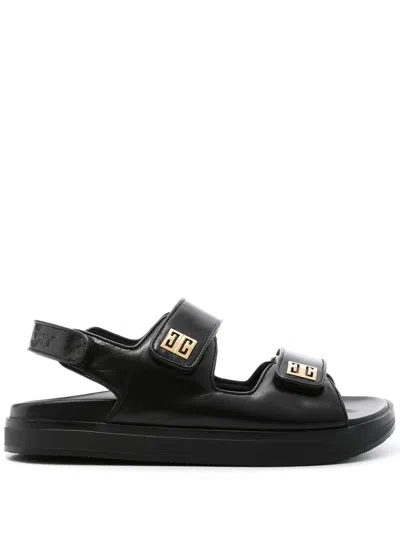 Givenchy 4 G Pattern Black Open Toe Sandals