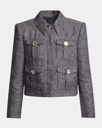 GIVENCHY 4-POCKET LINEN-BLEND JACKET