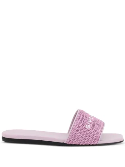 Givenchy Purple 4g Flat Mules In Pink