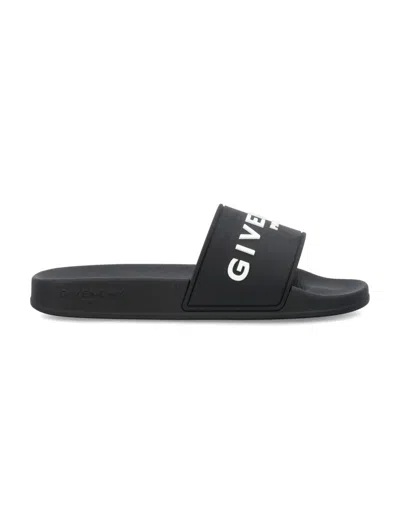 GIVENCHY BLACK LOGO SLIDES