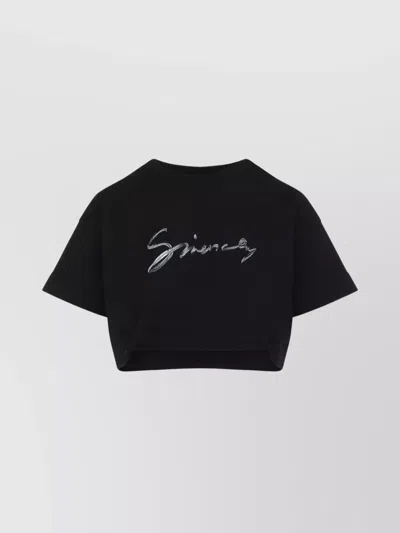 Givenchy Cropped T-shirt Dropped Shoulders In Black