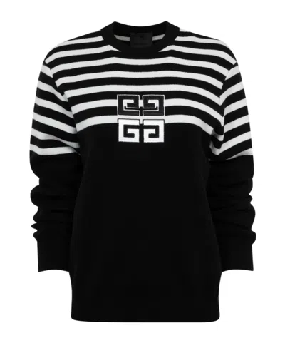 Givenchy Embroidered Wool Sweater In Black