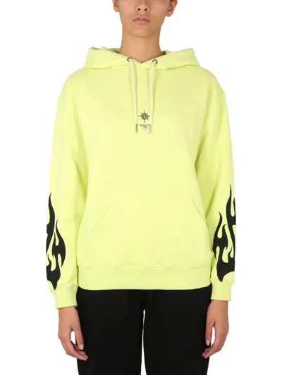 Givenchy Cotton Hoodie In Yellow