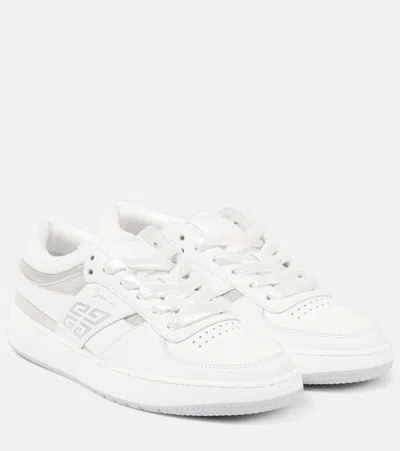 Givenchy G Move Leather Sneakers In White