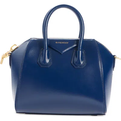 Givenchy Mini Antigona Leather Satchel In 410-navy