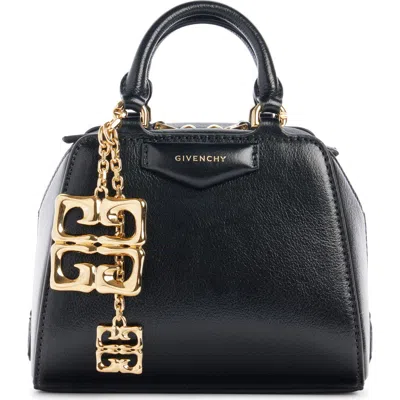 Givenchy Nano Antigona Cube Patent Leather Satchel In 001-black