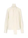 Givenchy Blouse In Silk With Lavallière In White