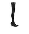 Givenchy Thigh-high 80mm Wedge-heel Boots In Black