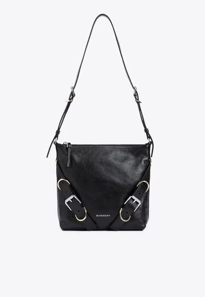 Givenchy Voyou Leather Crossbody Bag In Black