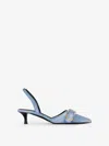 GIVENCHY ESCARPINS SLINGBACKS VOYOU EN DENIM DÉLAVÉ