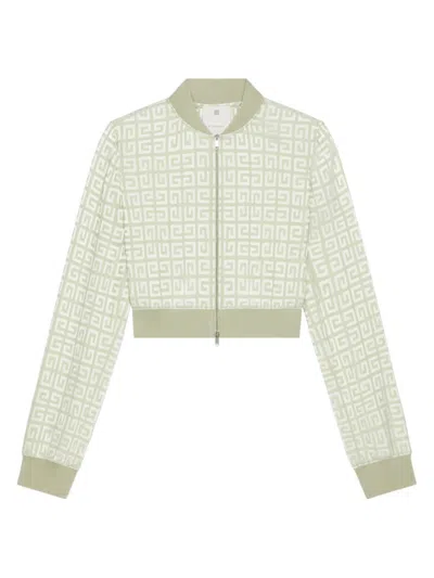 Givenchy Women's Bomber In 4g Jacquard In Almond Green