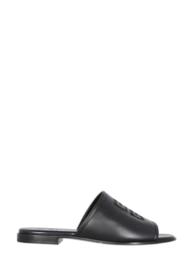 Givenchy Women Leather Flat Mules In Black