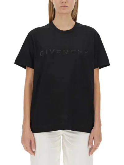 Givenchy Women T-shirt With Logo In Black