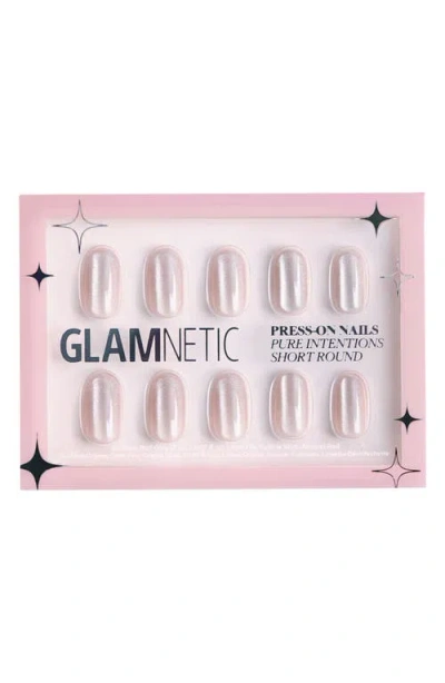 Glamnetic Short Round Press-on Nails Set In Pure Intentions