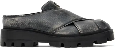 Gmbh Black Bassim Crossover Slip-on Loafers In Pink