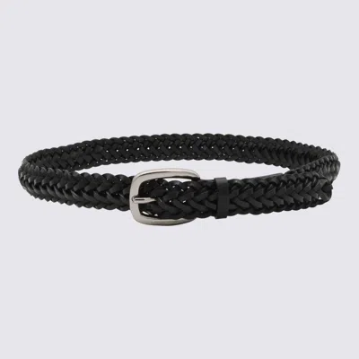 GOLDEN GOOSE GOLDEN GOOSE BLACK LEATHER HOUSTON BELT