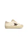 Golden Goose 'hi Star' White Leather Sneakers Women In Neutrals