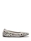 Golden Goose Amy Eyelet-embellished Nappa Ballerina Flats In White