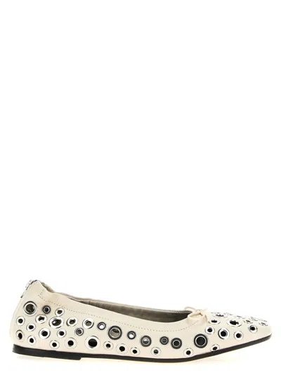 GOLDEN GOOSE WHITE SLIP ON BALLET FLATS