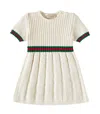 Gucci Baby Ribbed-knit Wool Dress In White