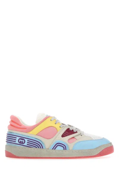 Gucci Basket Lace-up Sneakers In Multi