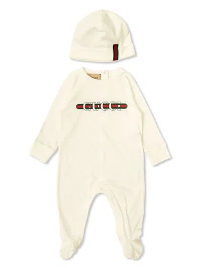 Gucci Babies' Cotton Two-piece Set In White