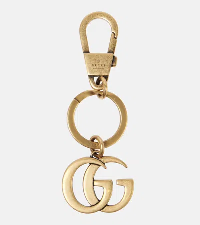 Gucci Double G Keychain In Gold