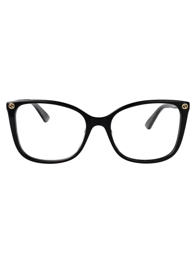 Gucci Gg0026o Glasses In Black-black-transparent