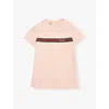 GUCCI SMOOTH PINK/MIX BRANDED SHORT-SLEEVED COTTON-JERSEY DRESS 6 MONTHS - 3 YEAR