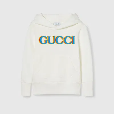 Gucci Kids' Printed Cotton Sweatshirt In New White