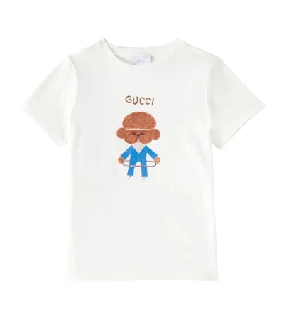 Gucci Kids' Printed Cotton T-shirt In White