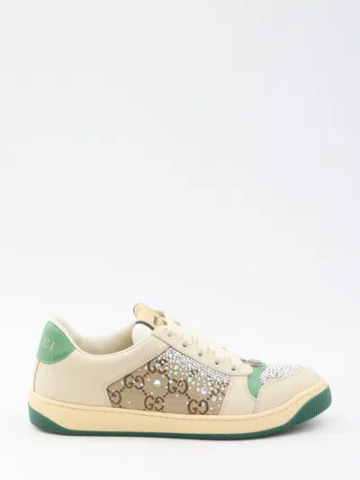Gucci Screener Sneakers In Beige