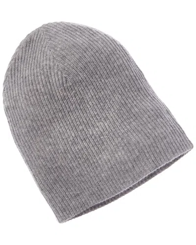 Hannah Rose Easy Ribbed Cashmere Beanie In Blue