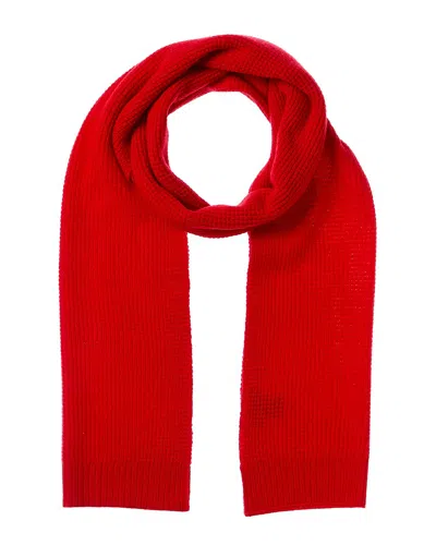 Hannah Rose Waffle Stitch Cashmere Scarf In Pink