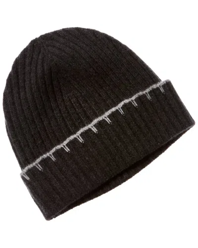 HANNAH ROSE HANNAH ROSE WHIPSTITCH EDGE RIBBED CASHMERE HAT
