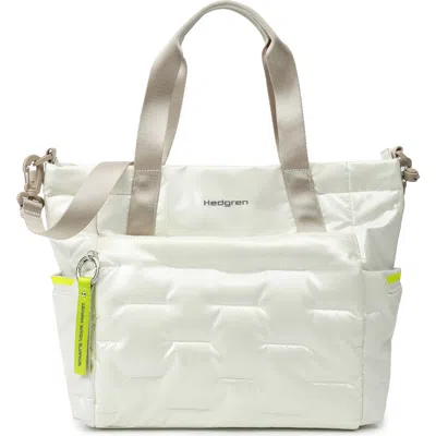 Hedgren Puffer Water Repellent Tote In Vaporous Grey