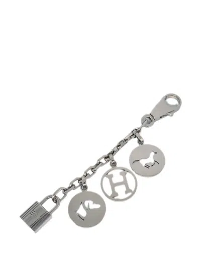 Pre-owned Hermes 1990-2000's Amulet Bull Lock Key Holder Bag Charm