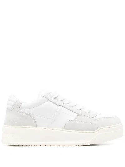 Hogan Chamallow Nappa And Suede Sneakers Shoes In White