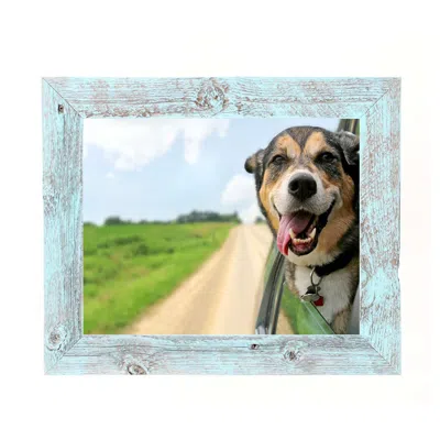 Homezia 10x10 Rustic Blue Picture Frame In Multi
